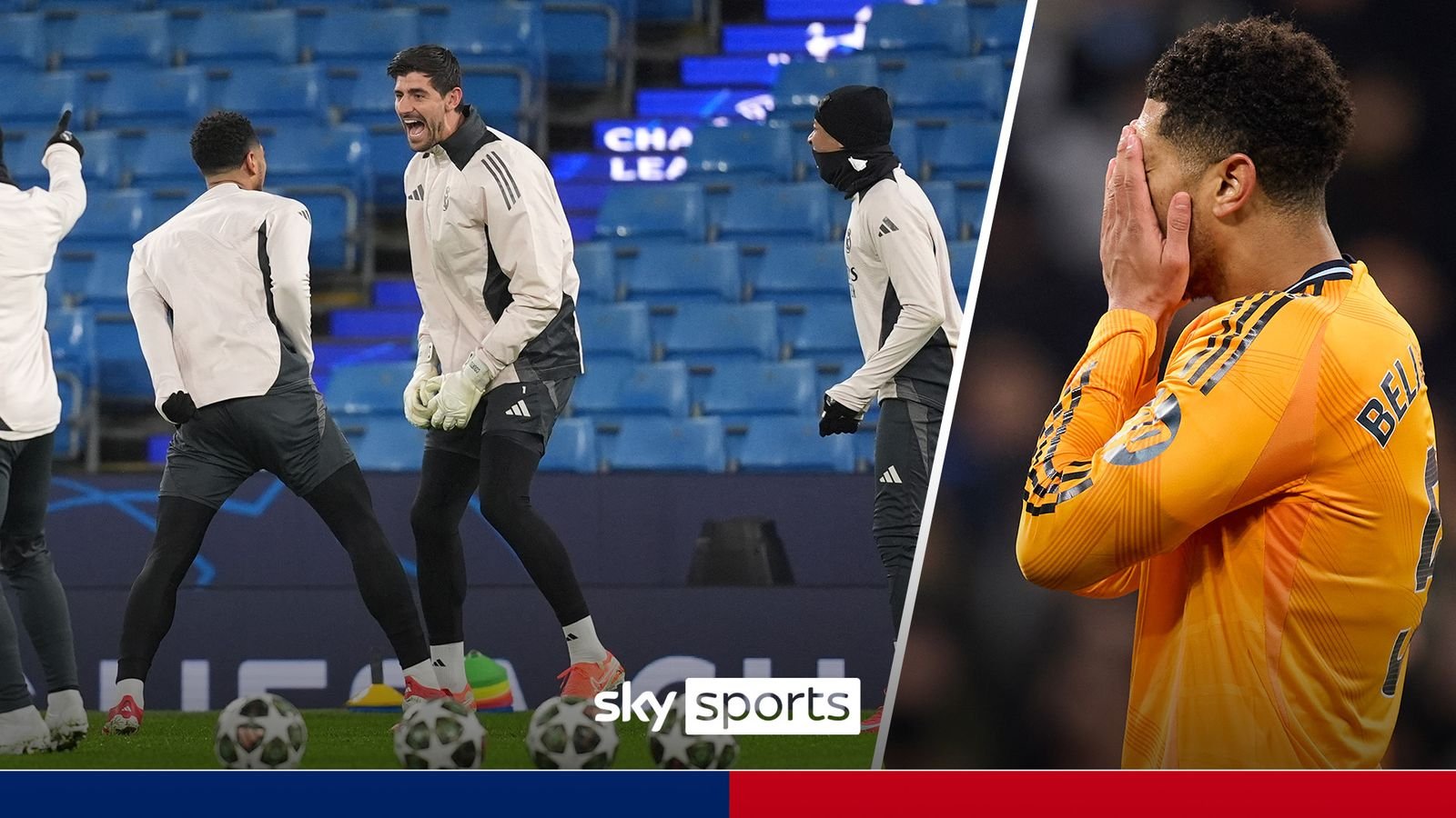 Jude Bellingham hilariously HUMBLED after being nutmegged by goalkeeper Thibaut Courtois! Jude Bellingham hilariously HUMBLED after being nutmegged by goalkeeper Thibaut Courtois!